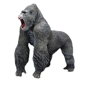 Jouets animaux en plastique PVC OEM ODM de haute qualité, jouets de gorille King Kong réalistes et écologiques