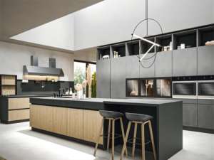 Colección de Precios de Gabinetes de Cocina Modernos de Lujo en Madera Gris Brillante - Product Image 4