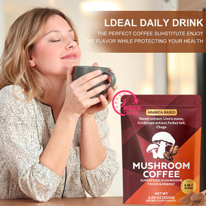 Mushroom Coffee 6-in-1 Arabica-Based Blend with Reishi <strong>Lion</strong> <strong>s</strong> <strong>Mane</strong> Cordyceps 200g Dietary <strong>Supplement</strong> for Focus &amp; Energy - Product Image 1