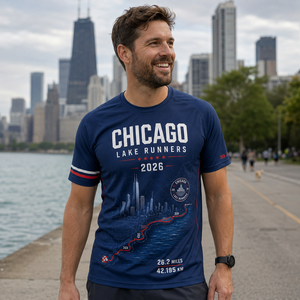 Camiseta de Maratón Personalizada Inspirada en Chicago 26.2, Uniforme del Club de Corredores Urbanos, Ropa Deportiva para Equipos - Product Image 1