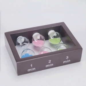 Temporizador de Té de Madera Natural, Reloj de Arena de 1-5 Minutos para Cocina, Herramienta de Control de Tiempo para Preparar Té con Tubo de Vidrio Transparente - Product Image 4