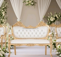 Banc de mariée en or élégant pour les cérémonies de mariage Design moderne pour l'extérieur et l'hôtel