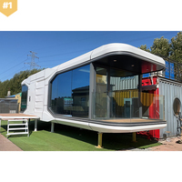 2025 moderne éco-navire Mini espace Capsule maison préfabriquée minuscule maison mobile cabine dirigeable Pod hôtel fait panneau sandwich pour Villa