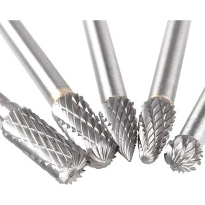 Fraise rotative en carbure de tungstène pour <span class=keywords><strong>Dremel</strong></span>, fraises à double coupe en carbure, outil rotatif pour le travail du <span class=keywords><strong>bois</strong></span>, la gravure et le perçage - Product Image 1