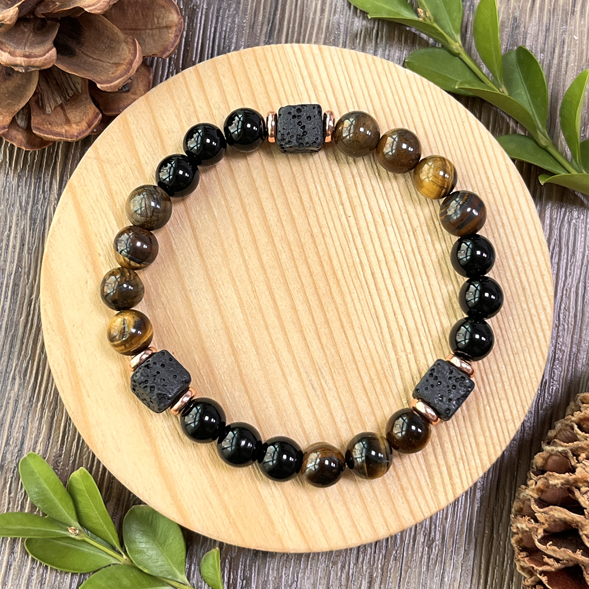 Bracelet triple protection noir