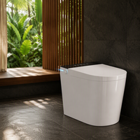 WC intelligent avec bidet intégré, en céramique monobloc, double chasse à jet siphonique, capteur automatique, siège chauffant, auto-nettoyant, à poser au sol