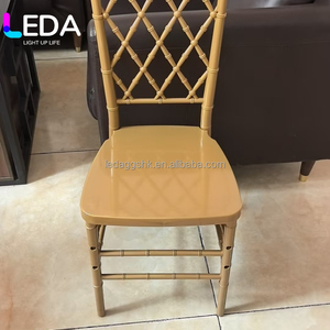 LEDA Hot Sales Wedding Party Decoration <b>Chair</b> Detachable Restaurant Furniture Modern Gold Acrylic Chiavari <b>Chairs</b> - Product Image 6