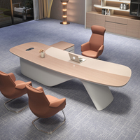 Bureau modulaire en bois personnalisé Bibliothèque extensible Mobilier de patron moderne pour postes de travail à domicile MDF