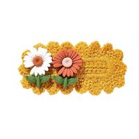 Pinces à Cheveux Crochet Faites Main en Gros avec Fleur de Marguerite pour Bébés et Petites Filles