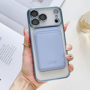 Coque de téléphone transparente électroplaquée grain CD avec bouclier MagSafe doré et pochette magnétique puissante assortie pour iPhone 17 Pro Max - Product Image 3