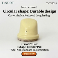 Pad Cetak Bundar Kuning YiNUOT Baru Ukuran 45mm*55mm Pilihan Bentuk/Ukuran/Kekerasan/Warna Kustom untuk Peralatan Cetak Pad