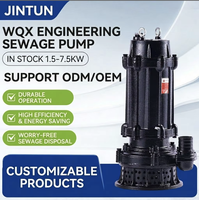 Pompe submersible électrique triphasée industrielle QX 7,5 CV, débit de 15 m³/h, sortie DN50, pour l'approvisionnement en eau des projets et l'irrigation agricole