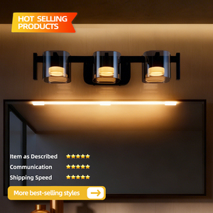 Modern Black LED Bathroom <b>Vanity</b> Wall Lamp with Metal Shade Dimmable 3-Year Warranty 3000K/4000K/6000K Color Temperature - Product Image 2