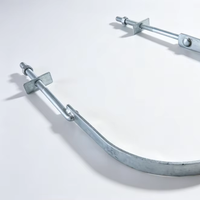 Collier de serrage pour poteau galvanisé à chaud OEM & ODM pour poteaux utilitaires, collier de serrage pour poteaux en acier, matériel pour lignes électriques