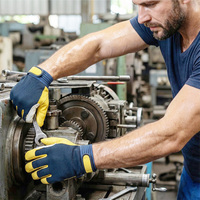 Gants de travail mécaniques de protection robustes en peau de mouton lisse de qualité supérieure, fabriqués sur mesure, respirants et conçus pour une utilisation avec les doigts libres