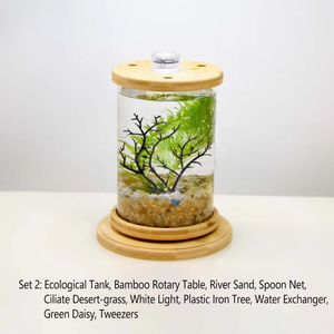 6 galloni di acqua 360 prodotto di plastica tropicale Betta pesce illuminazione LED filtro elettrico chiaro acquario acquario acquario Kit - Product Image 5