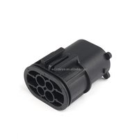 Schwarzer DJ3044-2.5-11 4-Pin Automobilstecker, 2,5mm Messingkontakt Kabelbaum-Stecker für Auto-Sensor- und ECU-Systeme