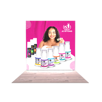 Boîte à lumière modulaire 10x10 sans outil, en aluminium SEG, rétroéclairée, murale, portable, équipement pour salon professionnel