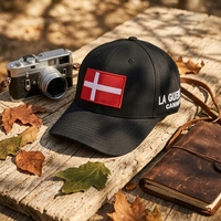 Op maat gemaakte OEM A-frame petten van 100% katoenen mesh, unisex, met geborduurd logo, 6-delige stijl, metalen gesp, trucker petten