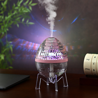 Diffuseur d'huiles essentielles en cristal lumineux coloré 300 ml, humidificateur d'air électrique ultrasonique en plastique avec éclairage LED pour l'ambiance domestique