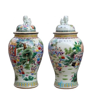 RYWY12 Jingdezhen Cổ Famille Tăng Trẻ Em Và Thiết Kế Cảnh Quan Sàn Gốm Jar - Product Image 1