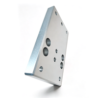 Plaque de montage en aluminium usinée sur mesure par CNC, plaque de fixation en aluminium anodisé, service de perçage et de fraisage CNC, support métallique sur mesure