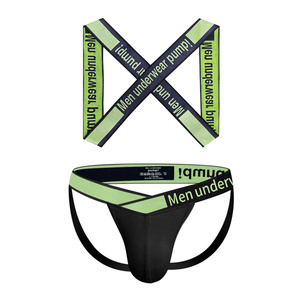 Conjunto Deportivo Sexy para Hombre, de Cintura Baja, con Tirantes de Hombro y Tirantes Cruzados, 100% Algodón, Ecológico y Transpirable - Product Image 4