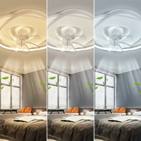 Lámpara LED de Techo Empotrada Premium con Control Remoto, 3 Colores Cambiables, Ventilador Circular Duradero, Larga Vida Útil