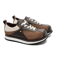 Baskets rétro personnalisées en daim marron, chaussures de sport décontractées, style vintage, tige basse, semelle en caoutchouc, OEM ODM, marque privée