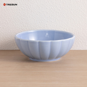 Juego de vajilla de cerámica TRESUN 2026 nórdico occidental, 16 piezas, OEM, personalizado, azul con relieve, para 4 personas - Product Image 3