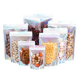 Sac de rangement auto-scellant à fond plat pour câbles de données et bijoux, sac en forme d'os Yin-Yang, pochette scellée en aluminium, vente en gros - Product Image 2