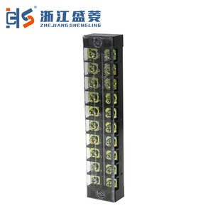 CZLS TB-2510 Industrial <strong>Terminal</strong> <strong>Block</strong> 25A 10-<strong>Pole</strong> Flame Resistant Brass Contact Screw Connection with Bolts and Wiring Fixing - Product Image 2