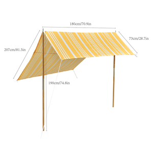 <span class=keywords><strong>Abri</strong></span> de plage haut de gamme style bohème - Tonnelle A-Frame pour 2 à 4 personnes avec installation sans outils pour événements côtiers de luxe - Product Image 2