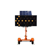 Panneau de signalisation directionnel solaire à LED Amber 15 lampes, étanche IP68, portée visuelle 800m, certifié CE, pour la sécurité routière