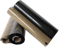 Ruban en résine 110MM*70M 90M Petit noyau Ruban de transfert thermique pour imprimante d'étiquettes à code-barres biaxial Compatible avec Zebra Typewriter