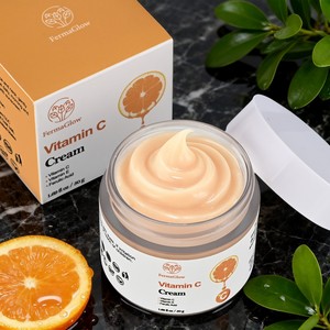 Crème <span class=keywords><strong>Visage</strong></span> Éclaircissante et Hydratante à la Vitamine C Fermentée, Acide Ferulique et Vitamine E, Antioxydante, Réparatrice Anti-Taches Brunes, Raffermissante et Éclatante - Product Image 5