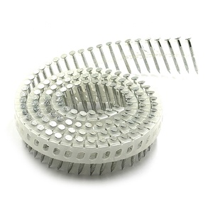 <b>Plastic</b> <b>Sheet</b> Collated Coil Nails Ring Shank <b>White</b> Zinc Plated Manufacturer Price Length 45mm - Product Image 6