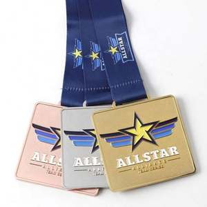 Medalla Personalizada de Oro para Baloncesto, Fútbol, Atletismo, Medalla Deportiva 3D de Aleación de Zinc para Carreras de 5K, 10K, 21K, Maratón, Medalla All Star - Product Image 1