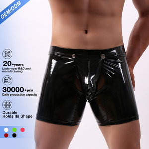 <span class=keywords><strong>Boxer</strong></span> da <span class=keywords><strong>Uomo</strong></span> Personalizzati in Poliestere e Pelle <span class=keywords><strong>con</strong></span> Tasca Aperta Senza Cuciture e Chiusura a Bottone - Product Image 1