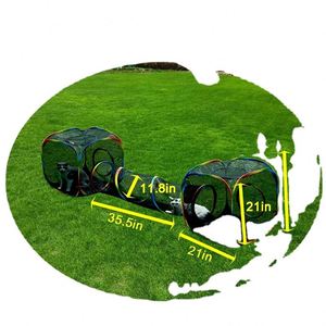 Tente pour chat portable d'intérieur BSCI Factory Rainbow Outside House, 2 voies avec 2 tunnels cubiques, pour chats, chatons et petits animaux - Product Image 2