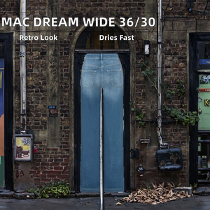 กางเกงยีนส์เดนิมผู้หญิง <span class=keywords><strong>Mac</strong></span> รุ่น DREAM WIDE ทรงขากว้าง เอวกลาง สีน้ำเงินสโตน แห้งเร็ว สไตล์วินเทจ ลำลอง สตรีทแวร์ - Product Image 2