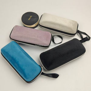 קופסת משקפי שמש ארגונית עם רוכסן רב צבעוני, פשתן, עם לוגו בהתאמה אישית, אמינה וזולה. - Product Image 6