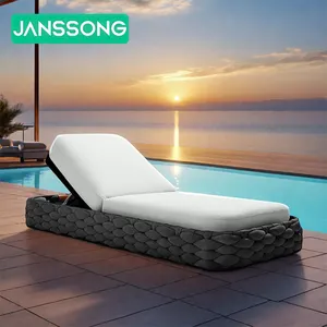 Outdoor Garden Waterproof Aluminum Modern Chic Sun Loungers For Hotel Patio Furniture