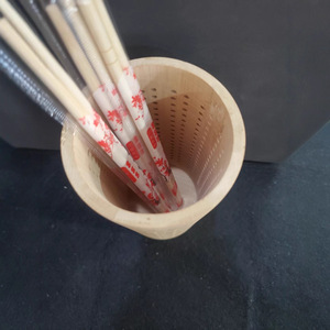 Bamboo Chopstick Holder Round Lattice Type Draining Rack For <b>Kitchen</b> Tableware Storage Eco Friendly - Product Image 4