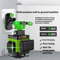 Niveau laser 4D à 16 lignes, auto-nivelant, haute précision, lumière verte, pour murs et sols industriels