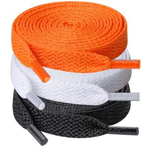 Cordones Planos de Poliéster VeloxSoles OEM con Puntas de Plástico, Diseño Personalizado con Estampado de Colores Arcoíris para Uso Deportivo y al Aire Libre - Pedidos al por Mayor - Product Image 1