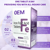 Comprimés de fer et d'acide folique KANION 500 mg, haute absorption, soutien énergétique et immunitaire, multivitamines pour adultes, complément alimentaire