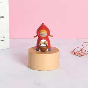 Мелодия мелодия креативная Веселая круглая Высококачественная Оптовая продажа деревянная игрушечная музыкальная шкатулка для детей