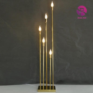 Gold Wedding <strong>Candlesticks</strong> Light 10 Arms <strong>LED</strong> Candelabra Light Wedding Decoration Party Events Aisle Corridor Stage <strong>Candlesticks</strong> - Product Image 3