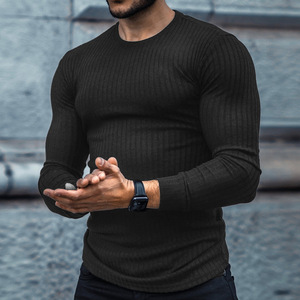 T-shirt homme 2022 de haute qualité, personnalisé, imprimé par transfert thermique, 100% coton biologique tissé, col rond, coupe ajustée, respirant, uni, manches longues - Product Image 1